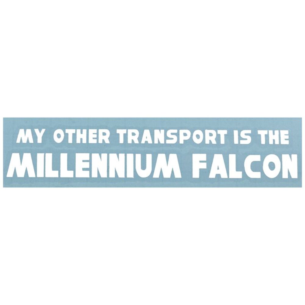 Star Wars My Other Transport is the Millennium Falcon White Rub-On Sticker